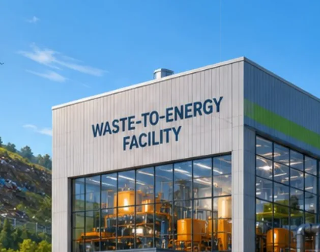 Energy storage and EV charging at a waste-to-energy site